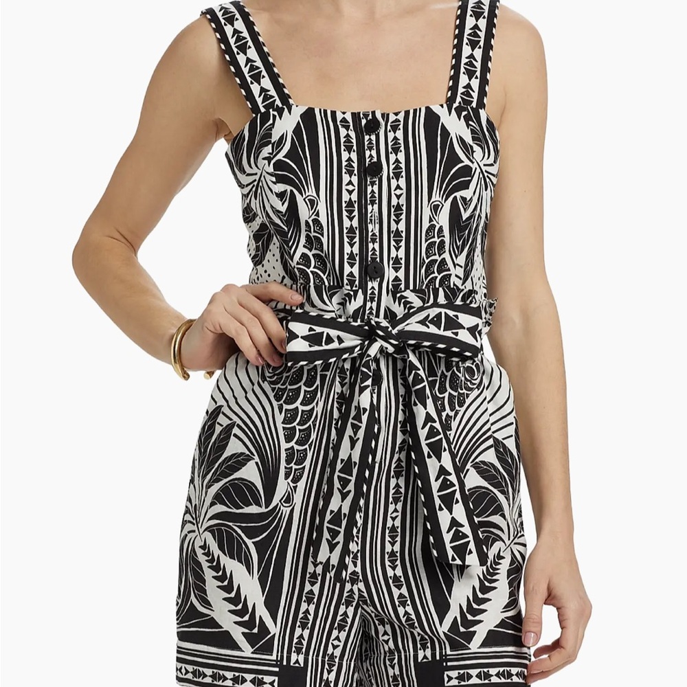 FARM Rio Monochrome Patterned Romper